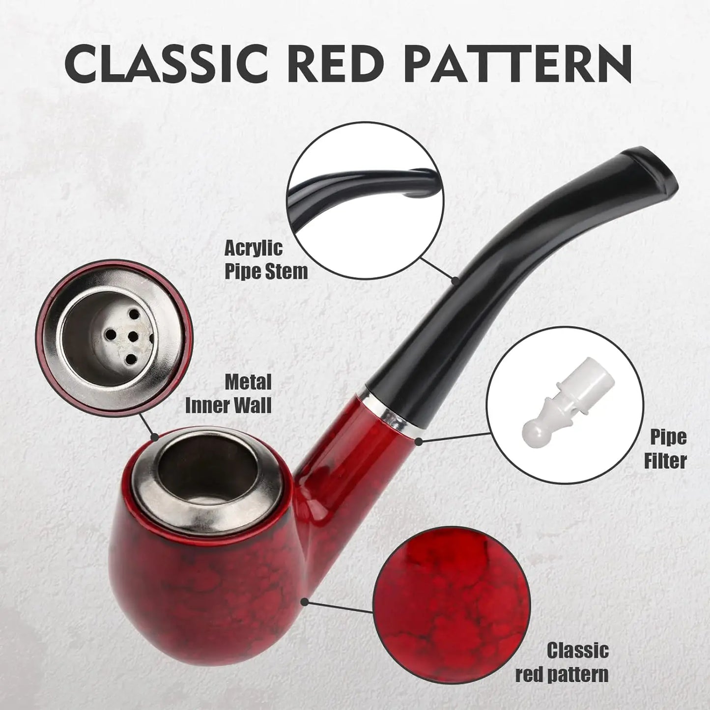 Scotte Tobacco Pipe Red