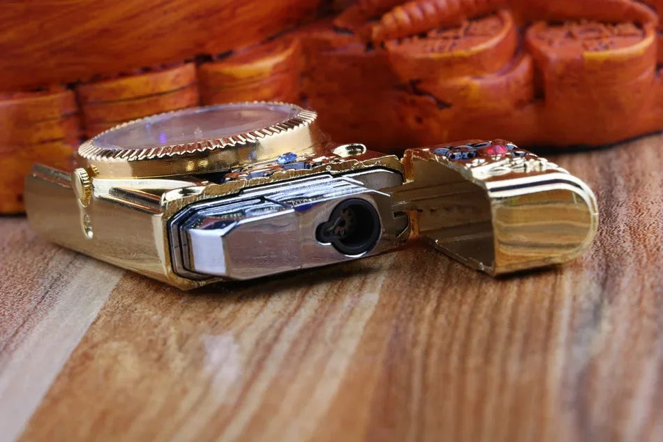 Turbo Jet Flame Lighter Compact Butane Torch for Cigars Cigarettes Windproof Direct Fire Lighter Ideal Gift for Men