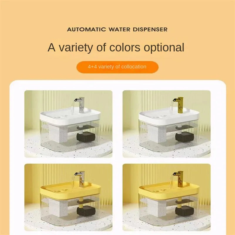 1500ML Automatic Pet Fountain - Fresh and Filtered Water Pet Drinking Dispenser Drinker for Cats Puppies - Ideal for Indoor Use