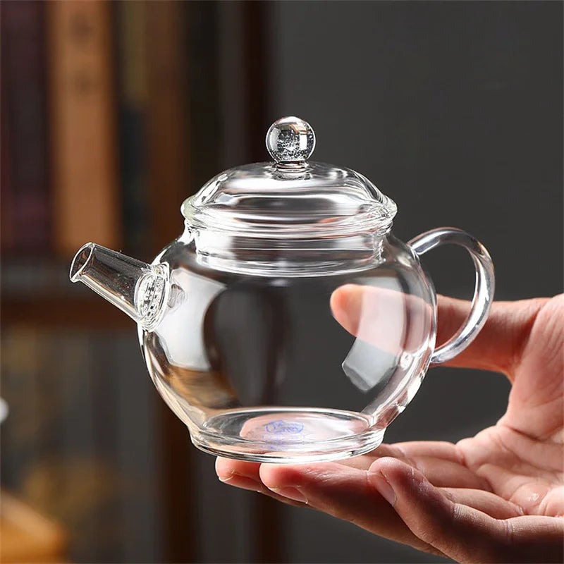 200ml High Borosilicate Mini Glass Teapot with Filter