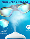 Swimming Goggles Professional Waterproof Swim Eyewear Glasses Anti-fog 100% UV Protection No Leaking For Adult Men Women Youth