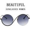 Round Sunglasses Women Rimless Blue Light Blocking Fashion Glasses
