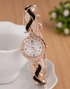 New Fashion Rhinestone Watches Women Luxury Brand Stainless Steel Bracelet watches Ladies Quartz Dress Wrist watches