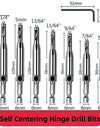 3/4/7 PCS Self Centering Hinge Drill Bit Set High-speed Steel Woodworking Door Window Hinge Drill Bit Positioning Hole Opener