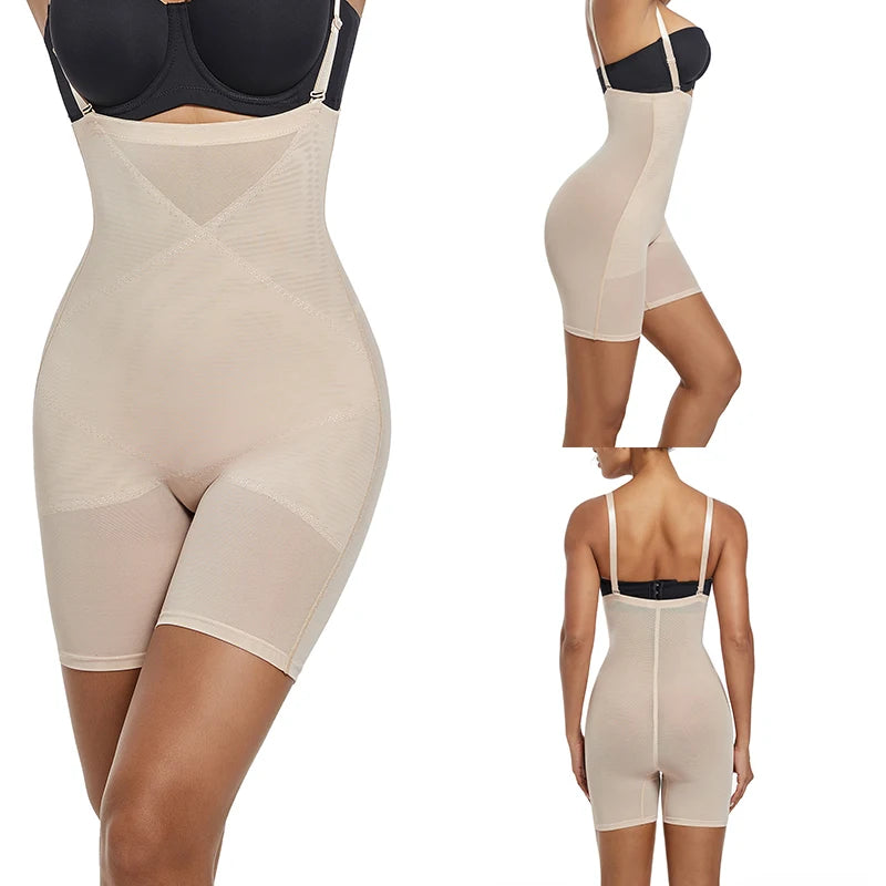 Light Shapewear Bodysuit Body Shaper Women Belly Sheath Waist Trainer Reductive Slimming Underwear Thin Breathable