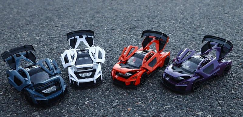 1/32 Diecasting Alloy Senna Sports Car Models Toys Simulation Vehicles with Sound Light Pull Back Supercar Toys