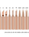 10Pcs Soldering Iron Tip Pure Copper 900M Soldering Iron Head Set Inside Hot Bare Copper Electric Soldering Iron Welding Tools