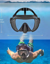 Scuba Diving Snorkeling Frameless Mask Perfect Seal Silicone Skirt Panoramic View Tempered Glass Swim Goggles Suitable for Adult