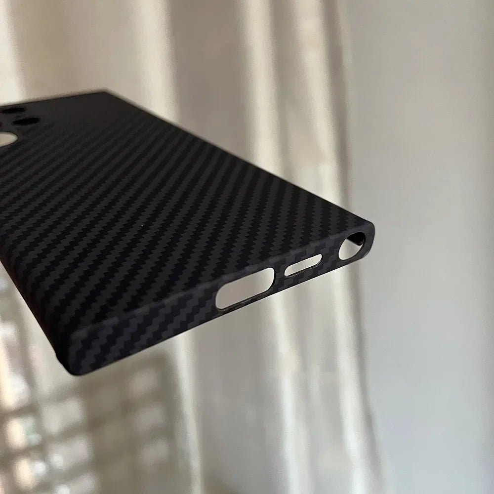 Carbon Fiber Aramid Case for Samsung Galaxy S26 / S25 / S24 / S23 Ultra – Ultra-Thin 1500D Non-Slip Lightweight Protective Cover