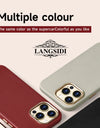 Original Leather for Magsafe Case for iPhone 14 Pro 14Pro Magnetic Cover with Tempered Glass Screen Protector