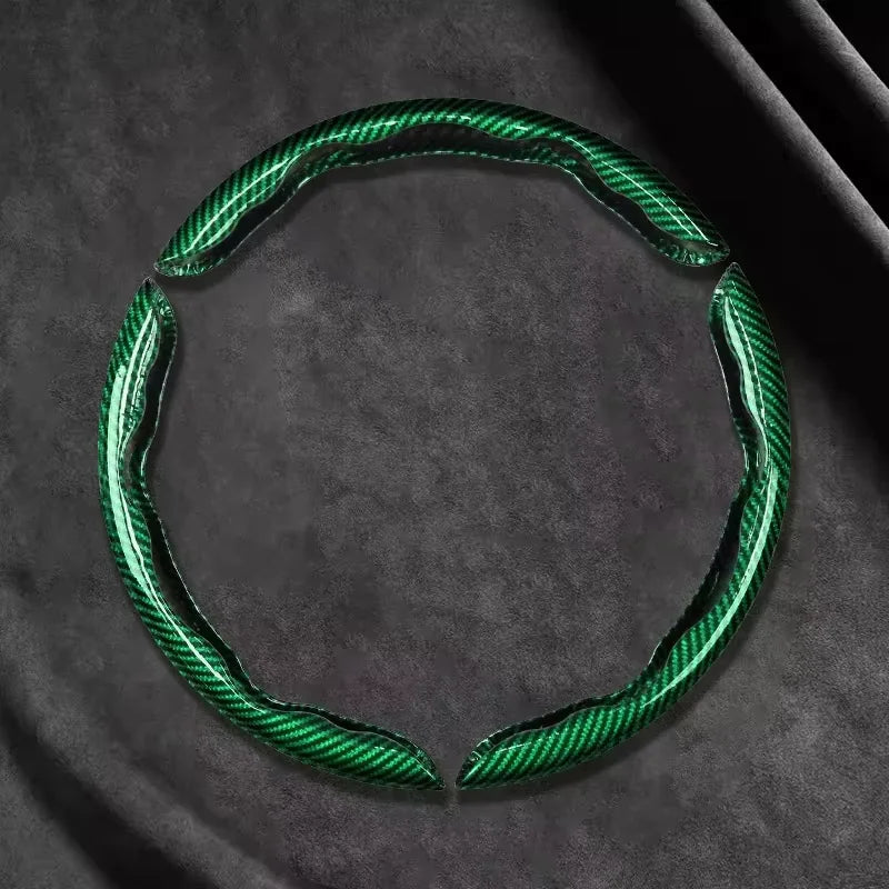 Carbon Fiber Silicone Car Steering Wheel Cover Anti Slip