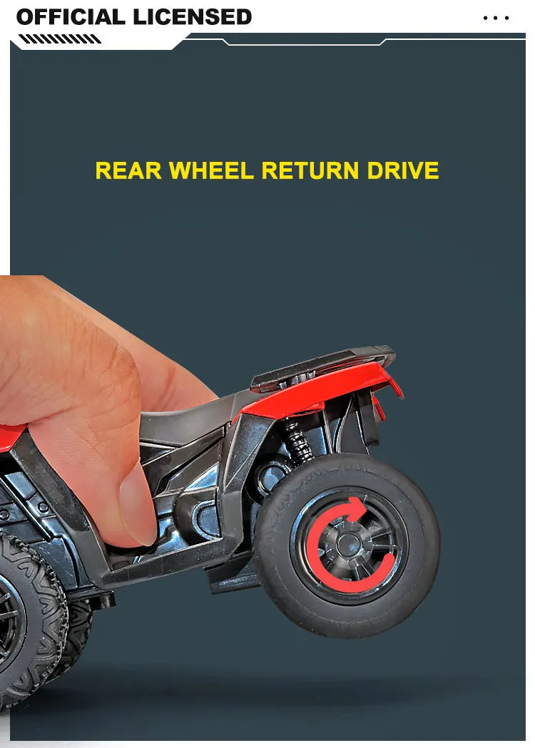 Diecast ATV All Terrain Off Road Motorcycle Model 1 to 36 Scale