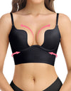 Plunge Bra Deep U Push Up Underwear Women Invisible Low Cut Backless Shapewear Padded Wedding Lingerie Multi-way Bralette