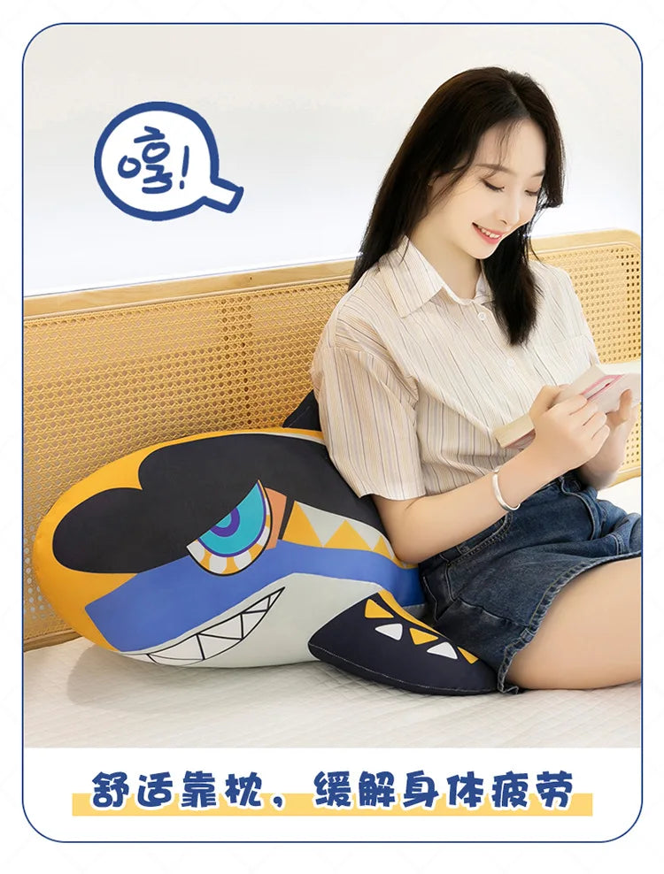 Cute Pirate Shark Plush Stuffed Doll Pillow Toy