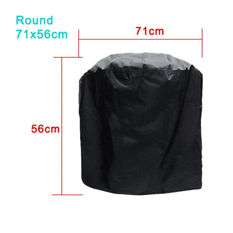 BBQ Grill Cover Waterproof Heavy Duty 190T/210D Anti-Dust Barbecue Protector with Storage Bag