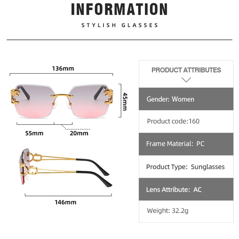 Square Sunglasses Women Luxury Sunglasses