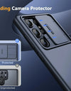 for Samsung Galaxy S24 S23 Ultra Case with Camera Cover Screen Protector Silky Touch Military Drop Protection Phone Case