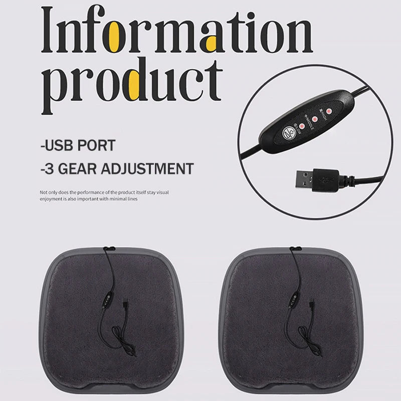 Heated Car Seat Cover USB 30' Fast Car Seat Heater Warm Plush Comfortable Heating Hot Car Seat Cushion Seat Heating Cover Pads