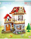Diamond Mini Street Snow White Princess Fairy Tale House Building Blocks Bricks Toys for Children Xmas Gifts 1225 1226