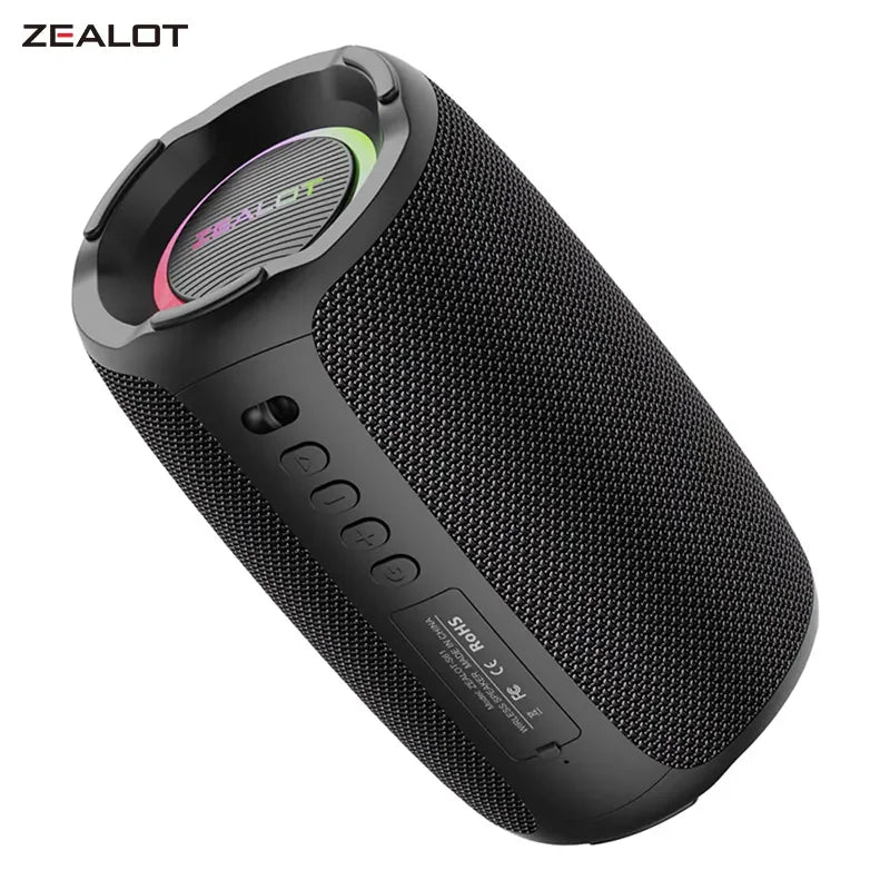 ZEALOT S61 Portable Bluetooth Speaker Double Diaphragm Wireless Subwoofer Waterproof Outdoor Sound Box Stereo Music Surround