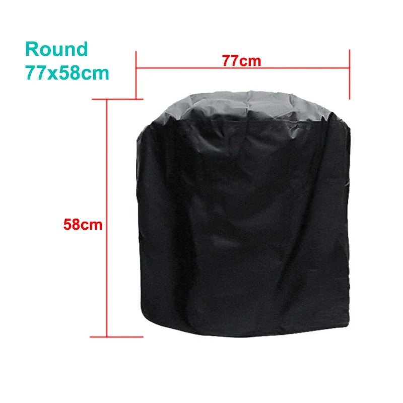 BBQ Grill Cover Waterproof Heavy Duty 190T/210D Anti-Dust Barbecue Protector with Storage Bag