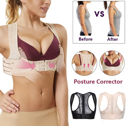 Push Up Bra Support Women Chest Brace Up Posture Corrector Shapewear Top Cropped Vest Back Compression Surgical Slimmer Band 3XL