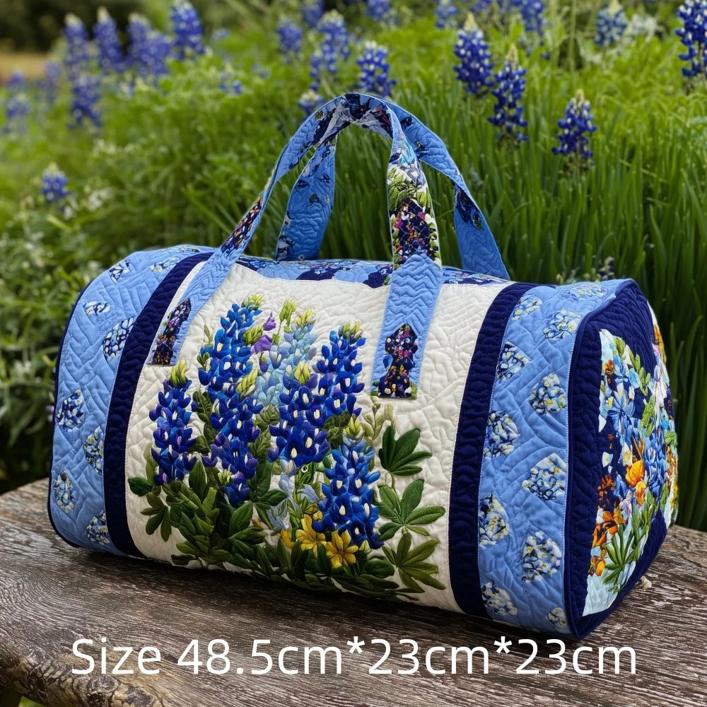 Fashion 3D Printed Quilted Travel Bag for Women Floral Tote Weekender Large Flower Pattern Carry On Handbag Vacation Bags