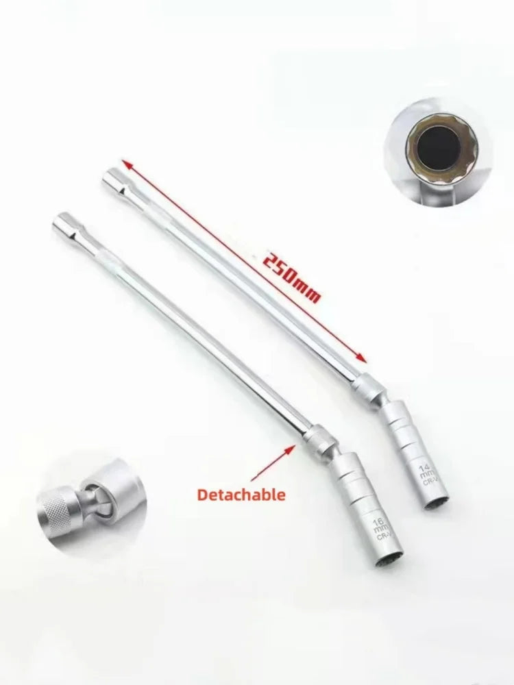 14mm 16mm Spark Plug Removal Tool Wrench  Sleeve 3/8-Inch 12-Point Swivel Candle Key 16mm Pull Out Spark Plugs