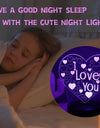 Heart 3D Acrylic Kids Bedside Table Lamp LED I Love You 7 Colors Touch Night Light
