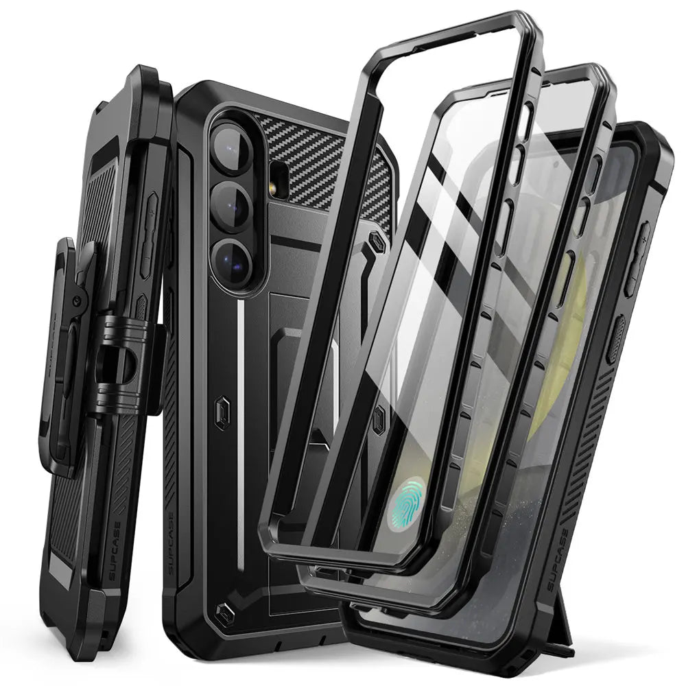 For Samsung Galaxy S25 Case UB Pro Heavy Duty Rugged Phone Case with 2 Front Frame Built-in Screen Protector & Kickstand