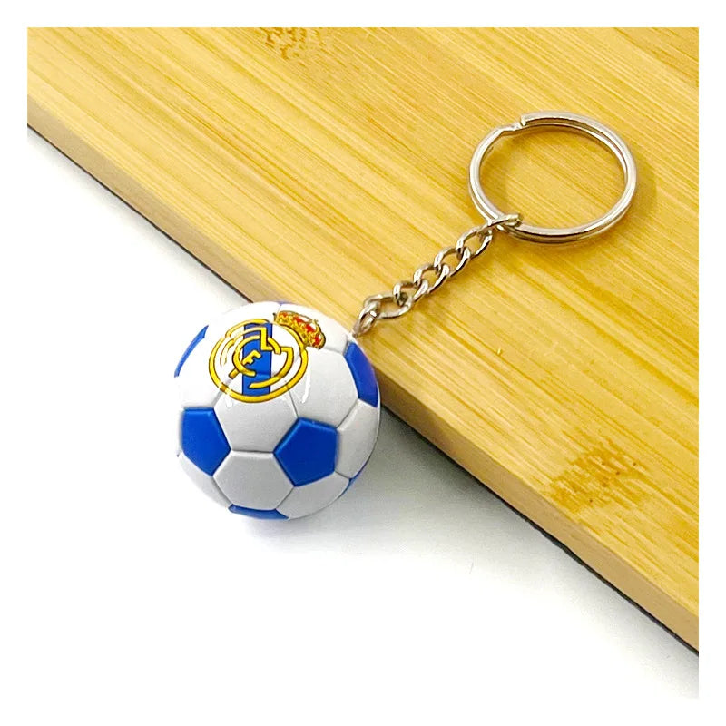 Football Club Soccer Ball Keychain Team Flag Pendant Fan Souvenir Bag Charm