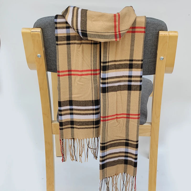 Classic lattice men soft shawl plaid scarves shawl wraps shawl neckerchief headband muffler