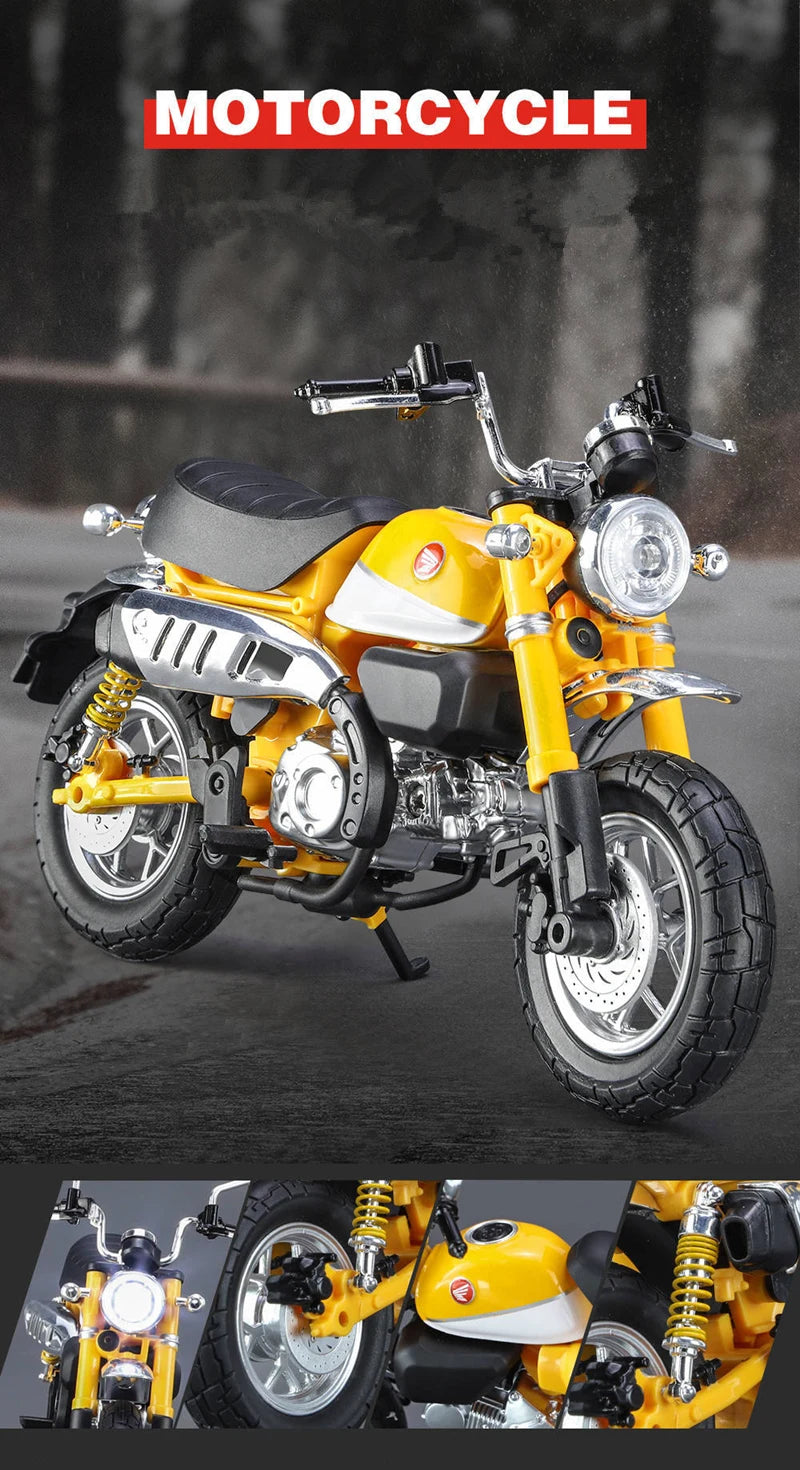 Diecast Honda Monkey 125 Motorcycle Model 1 to 12 Scale