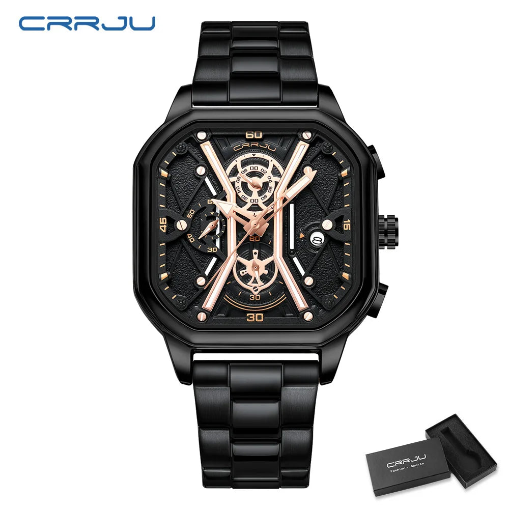 Men Watches Quartz High Quality Stainless Steel Top Brand Luxury Business Waterproof Luminous Chronograph Watch