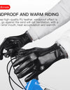 Winter Cycling Gloves Black PU Warm Water Windproof Touchscreen Gloves Skiing Snowboard Motorbike Gloves Men