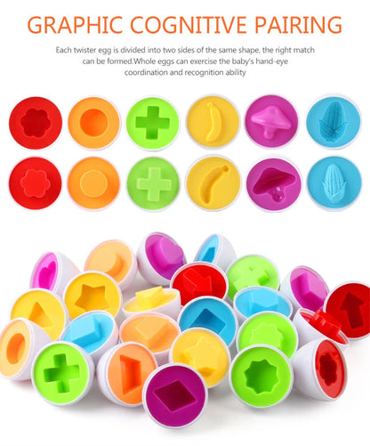 Montessori Games Baby toy Smart Egg Shape Match Puzzle For Kids  Baby Development Toy Educational Toy For Children 1 2 3 4 Year