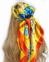 Retro Women Silk Scarf Bandanna Fashion Bohemian Pattern Square Hijab Lady Wrap Headband foulard muffler