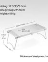 Camping Excursion Table Anti-skid Stainless Steel Mini Table Outdoor Picnic Portable Foldable BBQ Table for Family