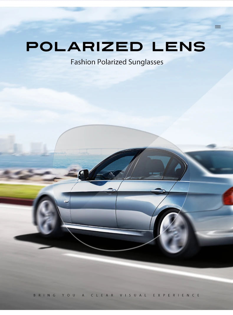 TR90 Polarized Outdoor Sports Sunglasses UV400 Mirror Anti-Glare Driving Glasses for Men Women