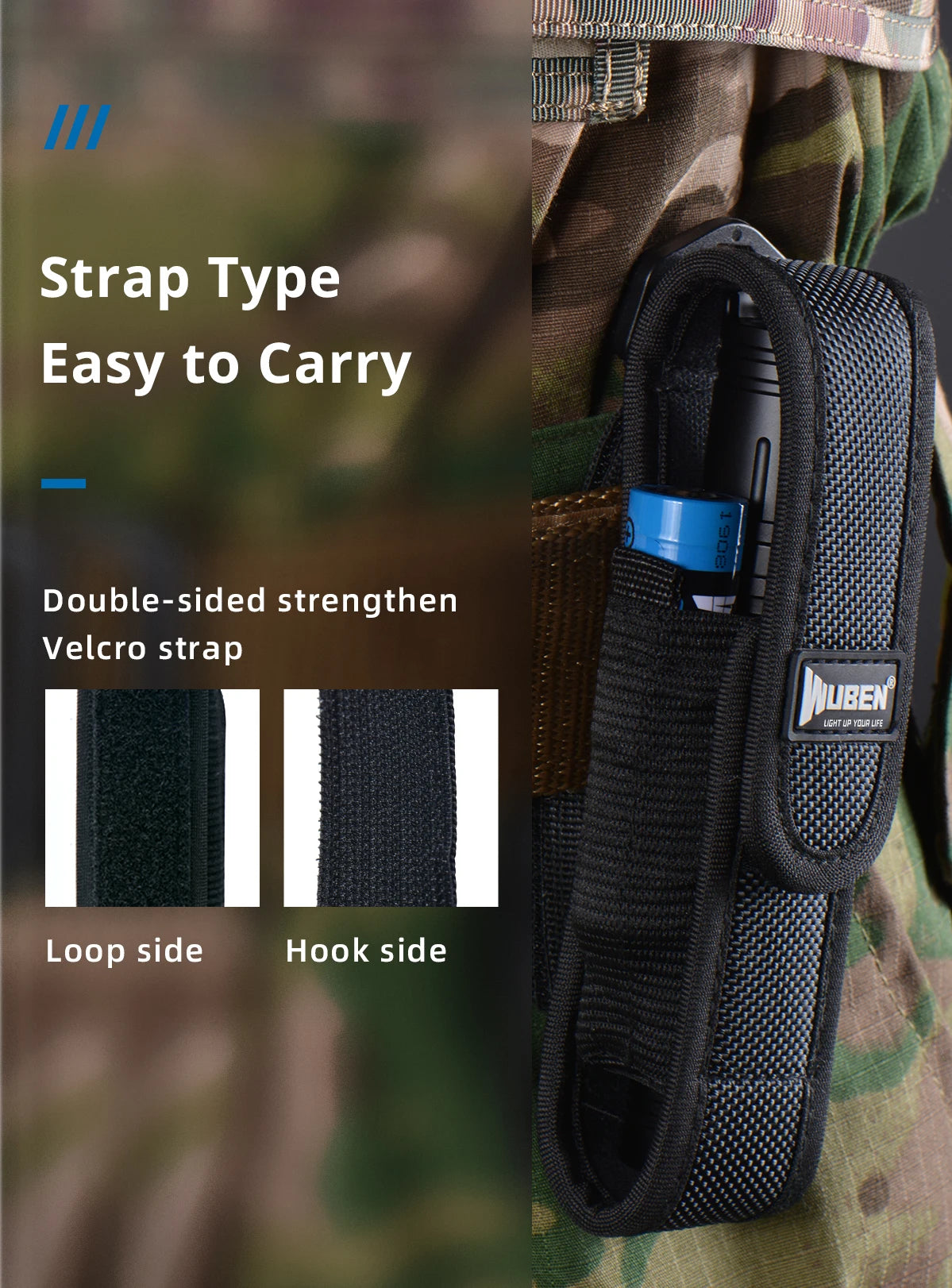 Adjustable Nylon Flashlight Holster
