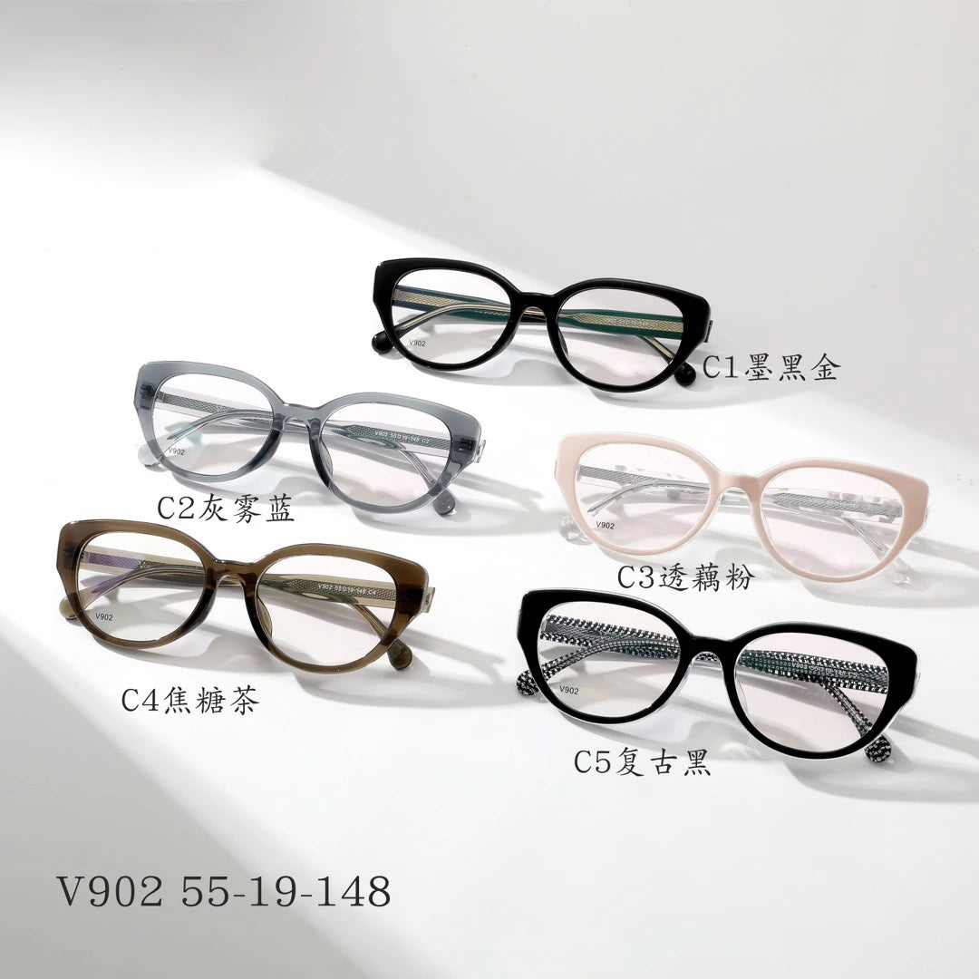 Cat Eye Butterfly Eyewear Fashion Retro Eyeglasses Luxury Acetate Optical Prescription Frames