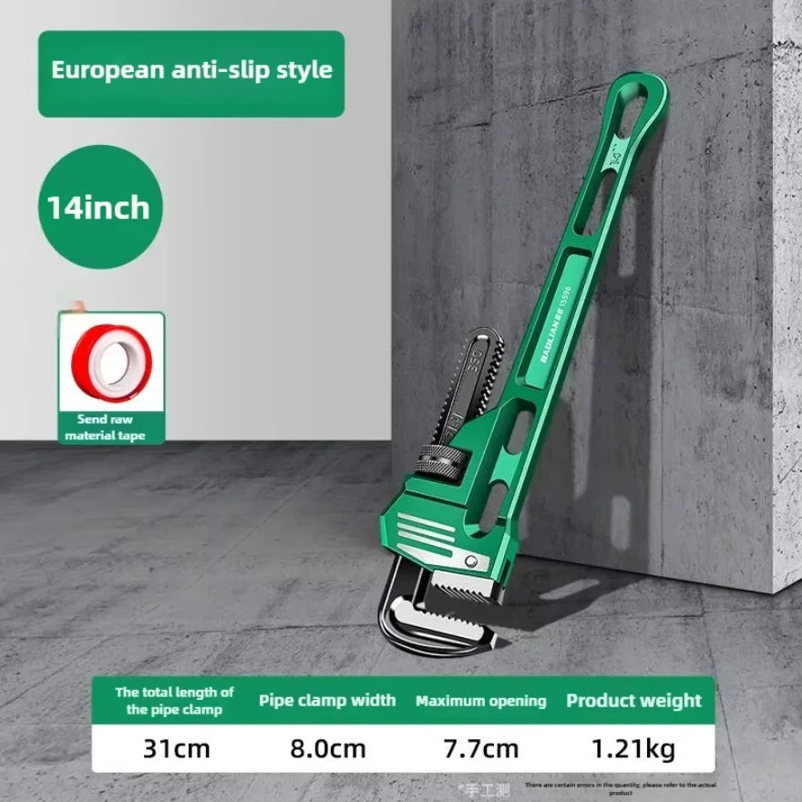 10/12/14/18 Inch Pipe Wrench Universal Monkey Spanner Multi-function plumbing Hand Nut Sink Wrench Pipe Large Open Spanner