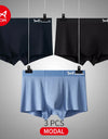 3-Pack Men’s Modal Graphene Boxer Shorts – Antibacterial Crotch, Comfortable Fit
