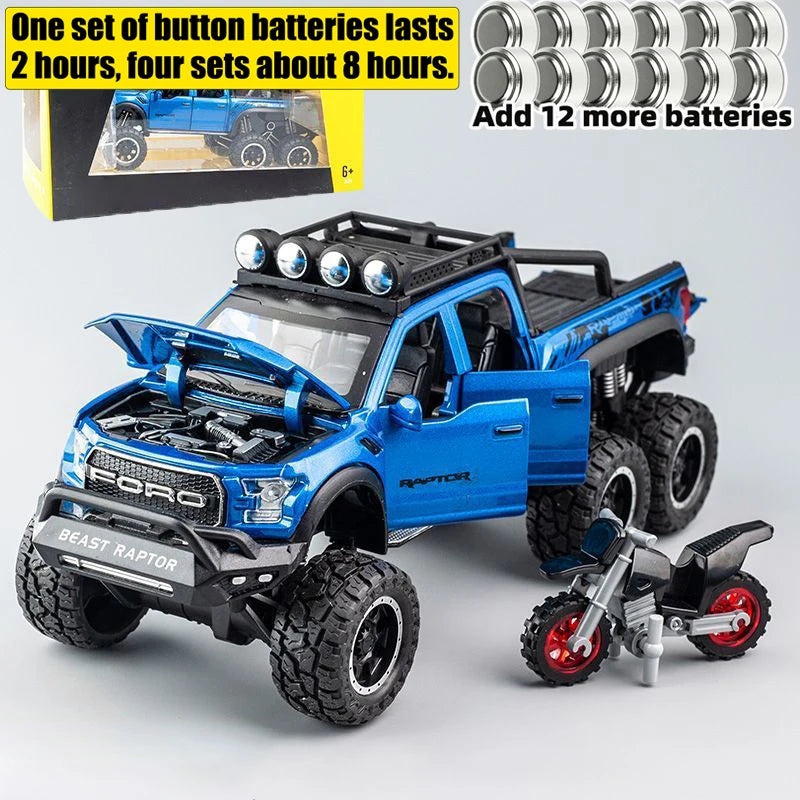 1:28 F150 Off Road Pickup Truck Alloy Diecast Model Car High Simulation Collections Home Trendy Toy Birthday Gift For Friend Boy