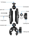 Motorcycle O-Clip Quick Release Clamp / Crab Clamp Handlebar Fixed Mount Holder for GoPro and Other Action Cameras