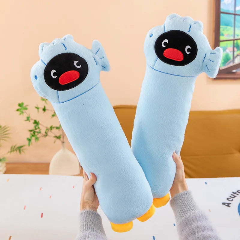Kawaii Stuffed Doll Arctic Penguin Long Pillow for Girls Sleep Hugging Cuddling Leg Clamping Bed Cushion Anime Kids Birthday
