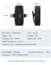 3-in-1 Wireless Lavalier Microphone for iPhone Android PC Computer Camera Real-time Monitoring  Noise Reduction Mic