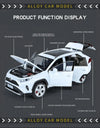 1:24 Scale RAV4 Camry Model Car Toy Metal Diecast Simulation Collection Sound & Light Vehicles Models Hobby Ornaments Gifts