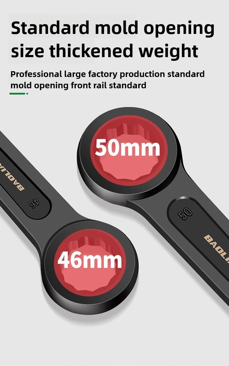 Heavy-duty  Box End Wrench, Single-head Opening Straight Handle Box End Wrench, for Auto Repair 24/30/32/36/41/46/50 Wrench Tool