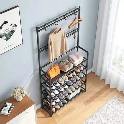 Coat Shelves Shoe Furniture Strong Load-bearing Living Room Organizer Clothes Hat Shoes Storage Shelf Bedroom Bag Storage Rack